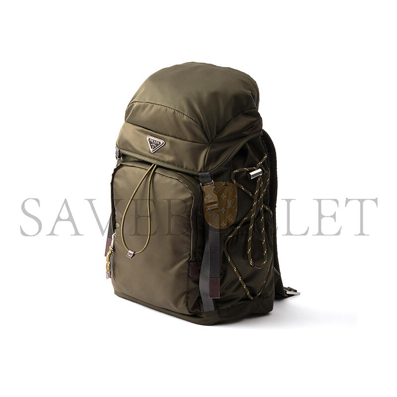 Pra*a speedrock re-nylon and leather backpack 2vz123 (46*28*22cm)